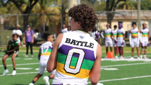 2025 Quarterback Omaha (Neb.) North - offered by Mario Cristobal after playing for Bootleggers during the 2023 Battle Miami tournament